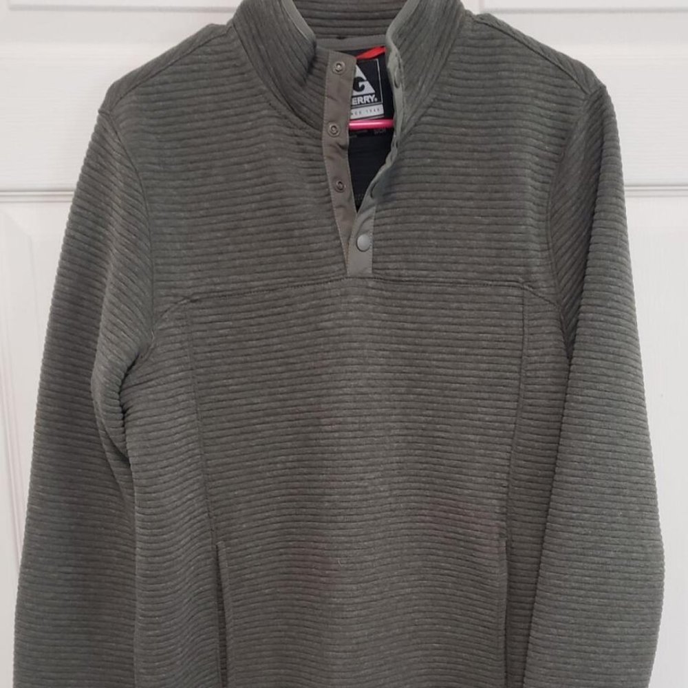 GERRY New Men's Pullover 1/4 Zipped Ribbed Jacket size S